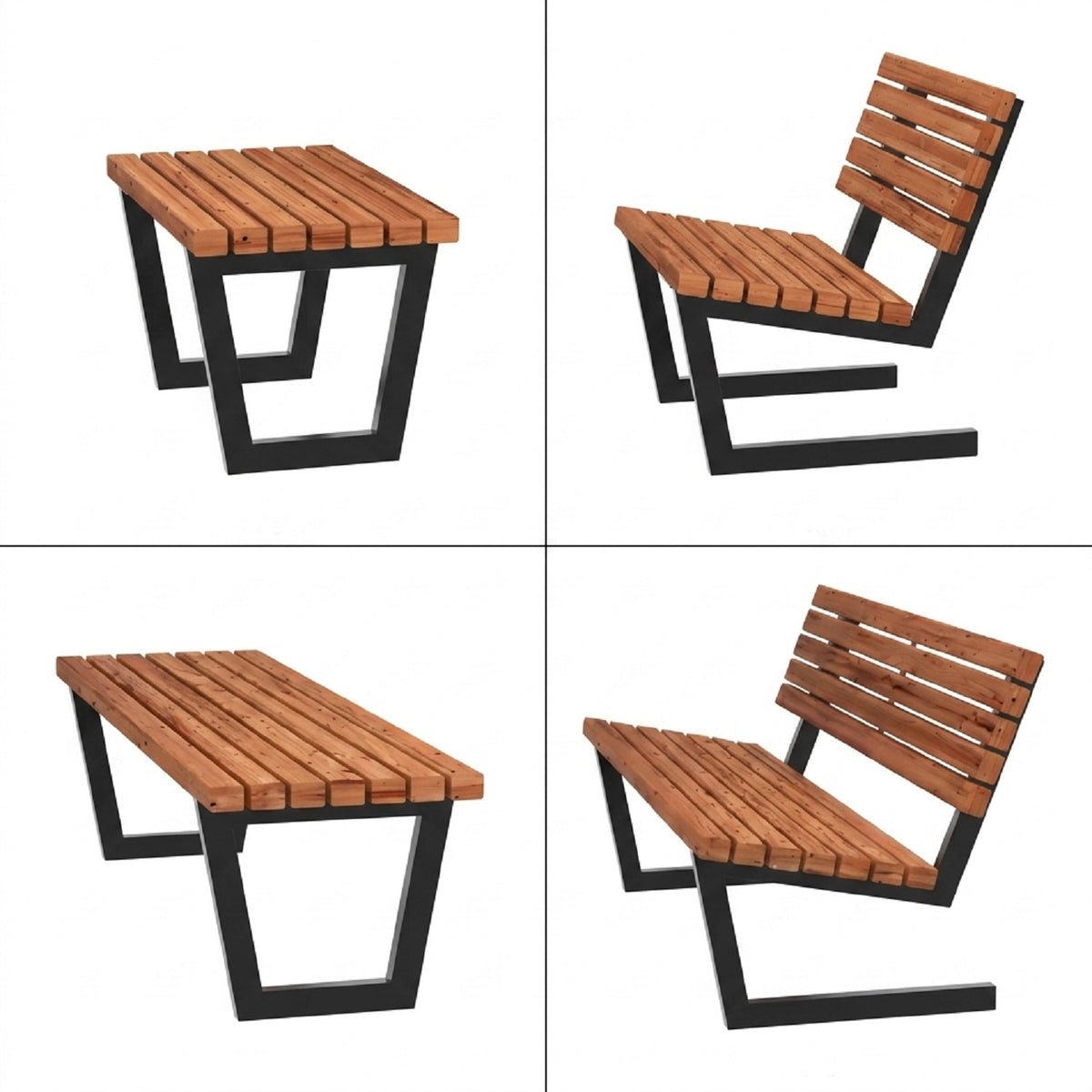 Gartenmöbel 'Siesta Living' - Sessel | schwarz | L 75 x B 70 x H 74/42 cm