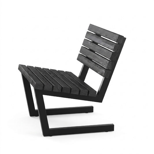 Gartenmöbel 'Siesta Living' - Sessel | schwarz | L 75 x B 70 x H 74/42 cm