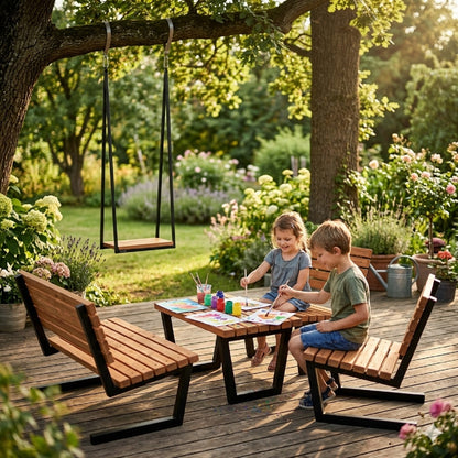 Gartenmöbel 'Siesta Living' - Sessel | schwarz | L 75 x B 70 x H 74/42 cm