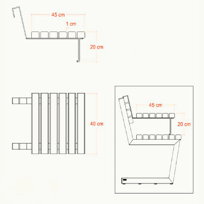 Gartenbank ‘Relax’ | L 150 x B 63,5 x H 82/46 | ThermoWood® | Beschläge feuerverzinkt | schwarz lackiert