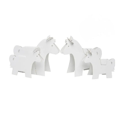 UaB Geschenk Ponys aus Pappe 'Pippa' - Zum Bemalen