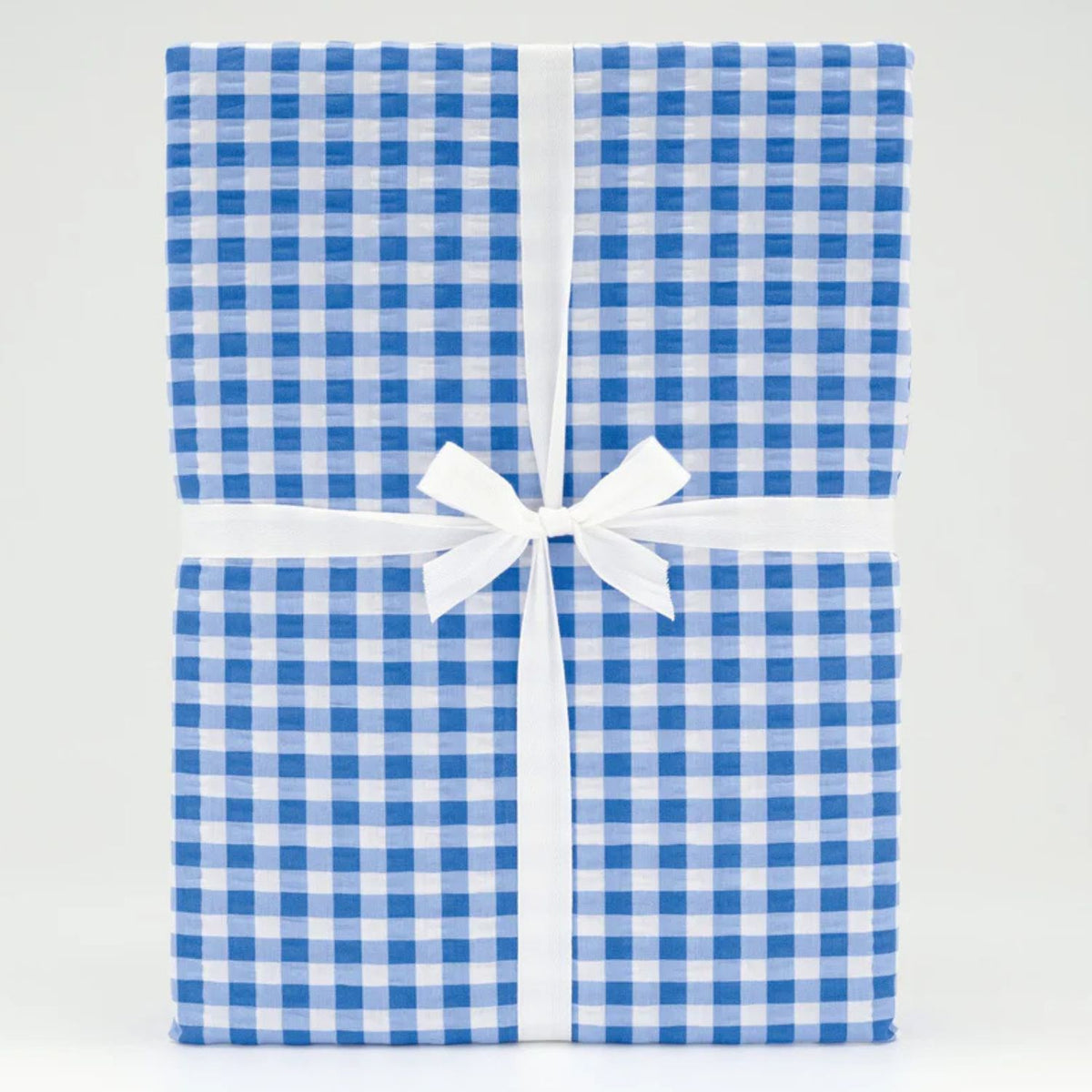 Seersucker-Bettwäsche | Vichy Karo | blau| 140x200 cm | Kissen 70x90 cm | 100% BW | 60°C