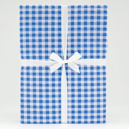 Seersucker-Bettwäsche | Vichy Karo | blau| 140x200 cm | Kissen 70x90 cm | 100% BW | 60°C