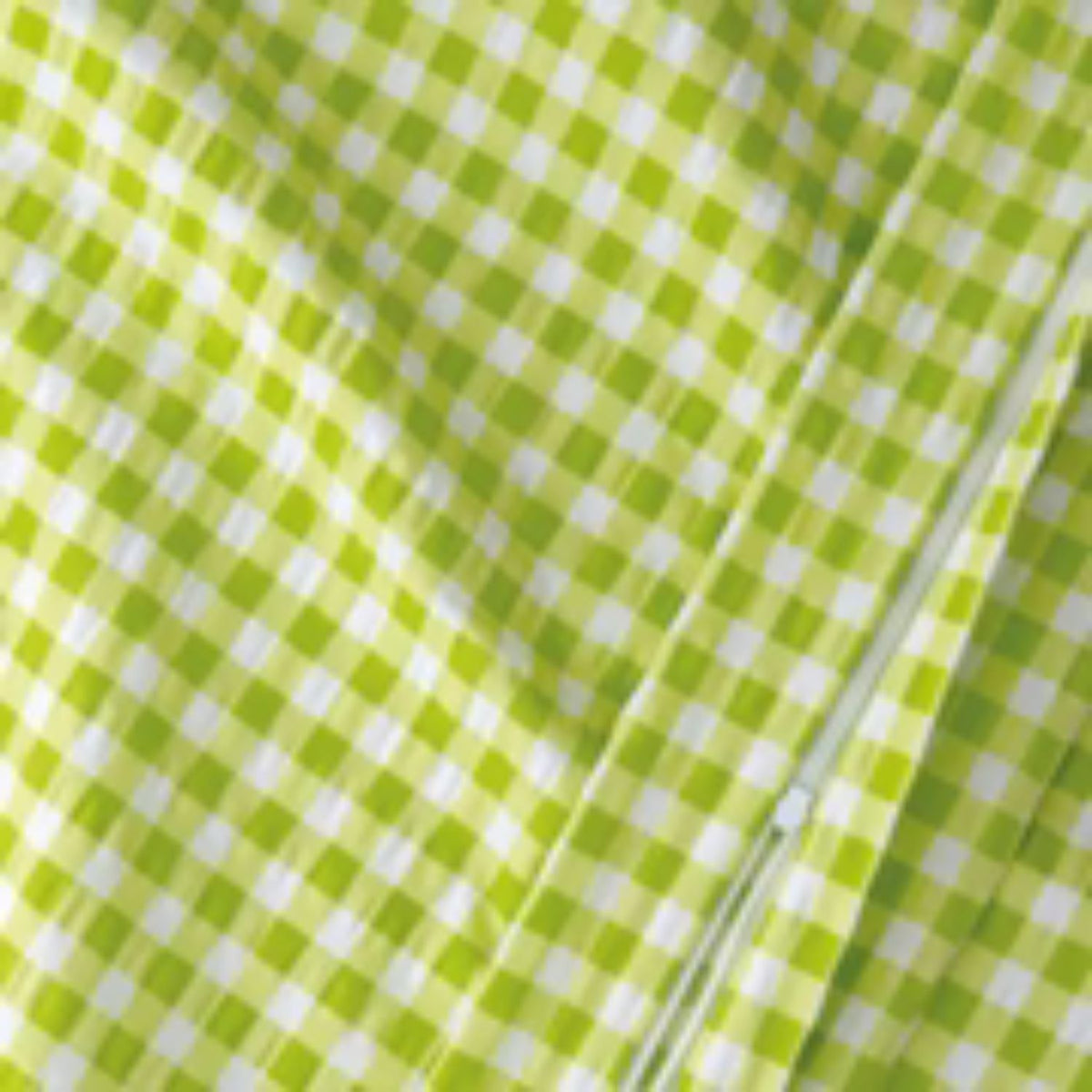 Seersucker-Kissenbezug | Vichy Karo | apfel | 2 Stück | 40x80 cm | 100% BW | 60°C