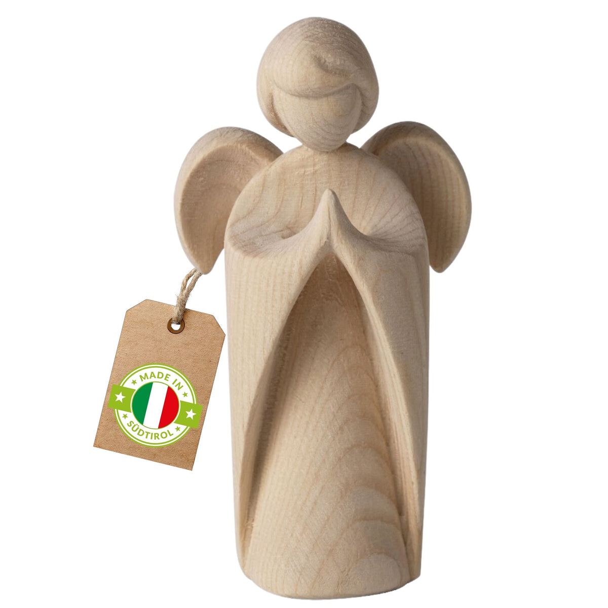 Klassischer Schutzengel aus Zirbenholz | betend 9cm