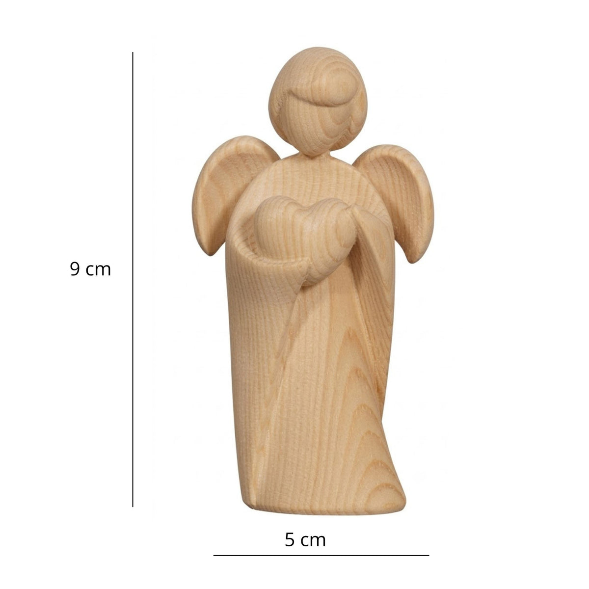 Klassischer Schutzengel aus Zirbenholz | betend 9cm