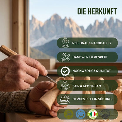 Klassischer Schutzengel aus Zirbenholz | betend 9cm
