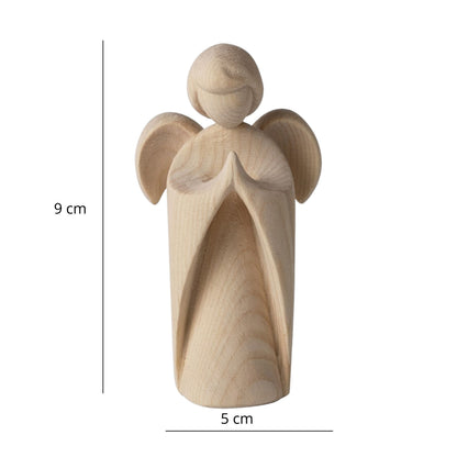 Klassischer Schutzengel aus Zirbenholz | betend 9cm