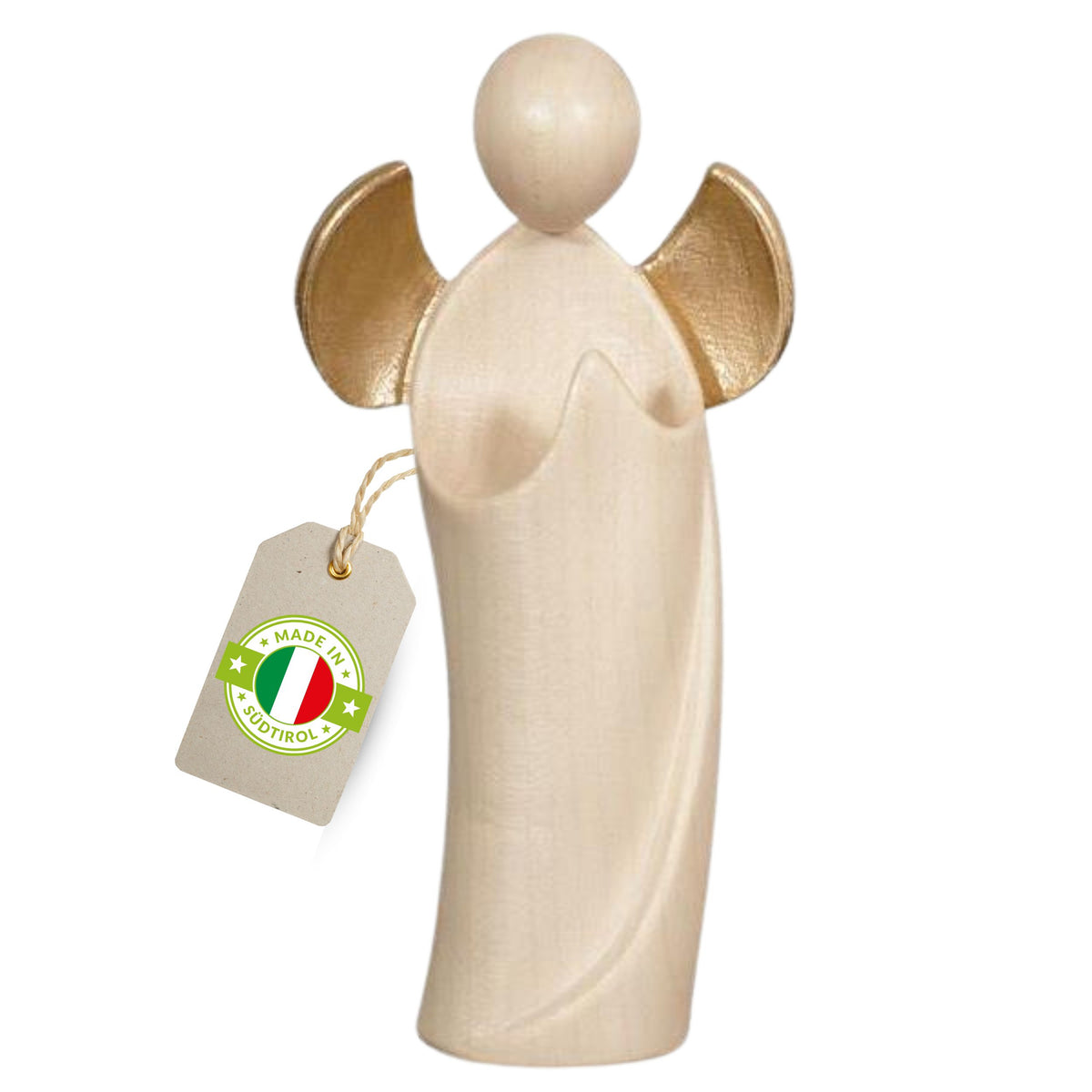 Engel 'Aurelia' | betend | Ahorn | gewachst Gold | 11,5 cm