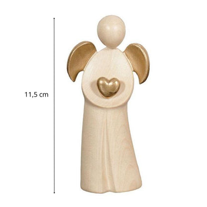 Engel 'Aurelia' | betend | Ahorn | gewachst Gold | 11,5 cm