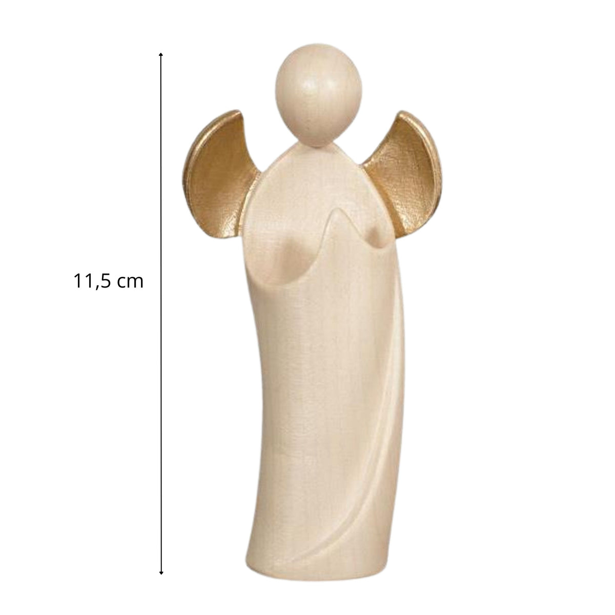 Engel 'Aurelia' | betend | Ahorn | gewachst Gold | 11,5 cm
