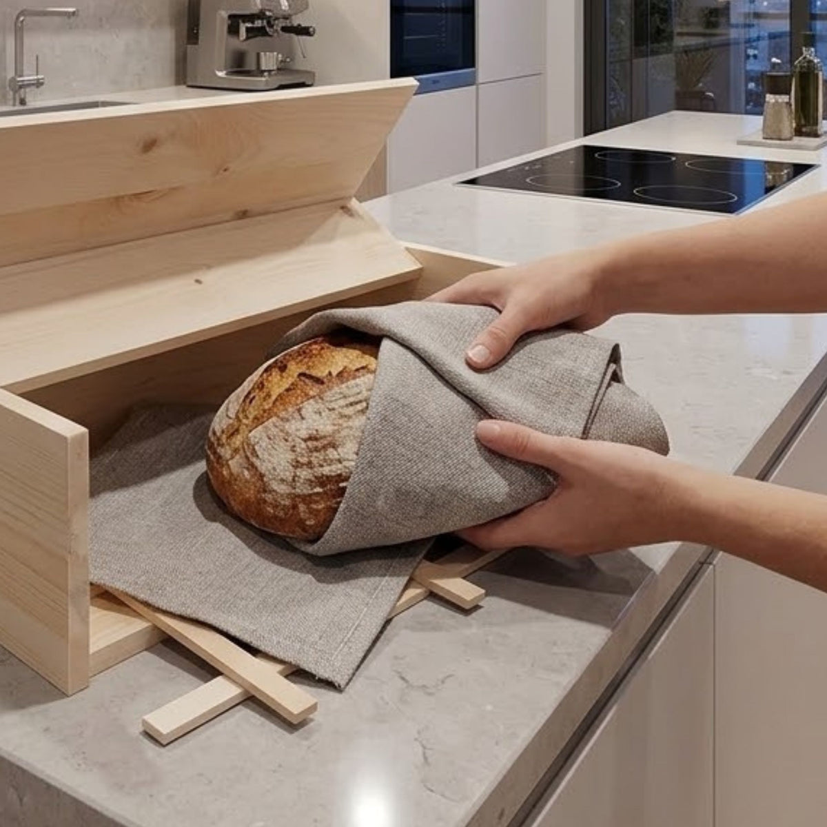 Brottuch aus Natur Bäckerleinen in verschiedenen Größen 40x80 cm