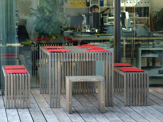 Hochwertiger Gartentisch 'Green' | 170x91x76 cm | Akazie/Robinie geölt | durchgehendes Seitenhaupt beidseitig | Made in Austria