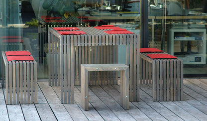 Hochwertiger Gartentisch 'Green' | 170x91x76 cm | Akazie/Robinie roh | Beine offen beidseitig