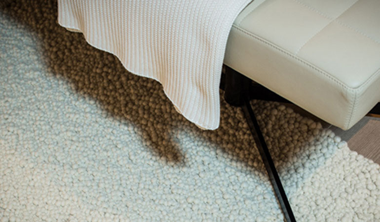 Moderner Teppich aus Schafwolle 'Warm Home' - Handgewebt 0.8x2 natur gewalkt
