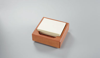 3er Set - Zettelspender, Aufbewahrung und Klammerspender 'Office-Set' kirsche