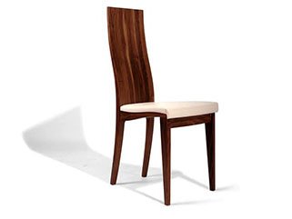 Eleganter Stuhl mit Weisspolster - 'Sitwell Fine Cushion' kernbuche roh