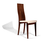 Eleganter Stuhl mit Weisspolster - 'Sitwell Fine Cushion' kernbuche roh