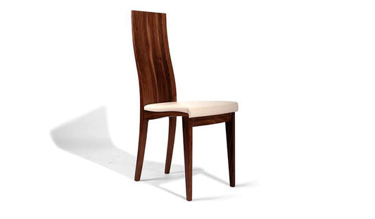 Eleganter Stuhl mit Weisspolster - 'Sitwell Fine Cushion' kernbuche roh
