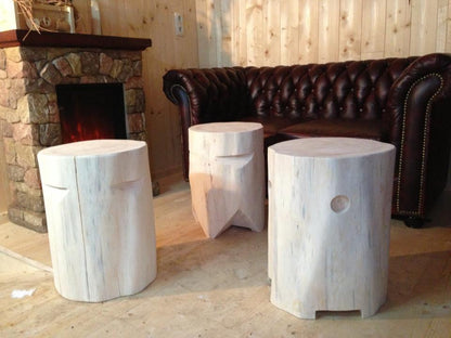 Massiver Hocker / Couchtisch aus Fichtenholz / 47x35 cm - 'Chalet-Buddy Boris'