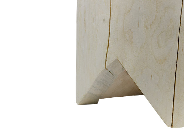 Designer Couchtisch / Hocker aus massivem Fichtenholz / 47x35 cm - 'Chalet-Buddy Bert'