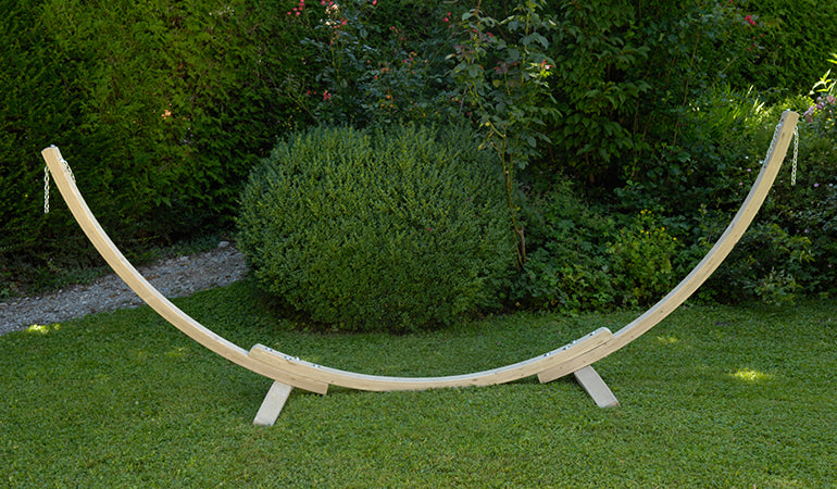 Hängemattengestell Apollo | L 357 x H 131 x 104 cm | Fichtenholz