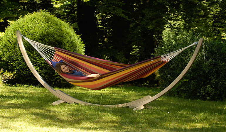 Hängemattengestell Apollo | L 357 x H 131 x 104 cm | Fichtenholz