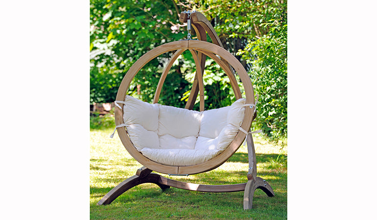 Hängesesselgestell Globo Stand | H 170 x B 127 x T 136 cm | Belastbarkeit max. 120 kg | aus wetterfester Fichte