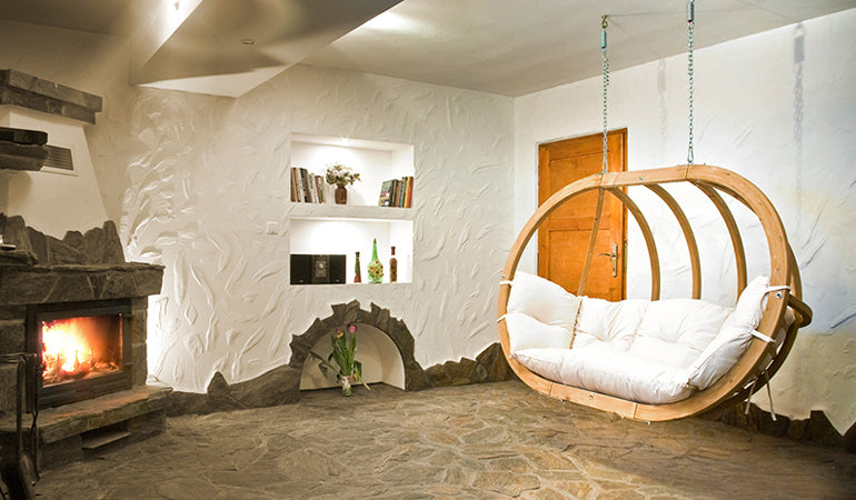 Hängesessel 'Globo Royal Chair'-  natura | B 176 x H 118 x T 72 cm | Fichtenholz