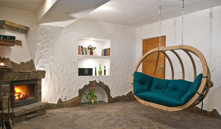 Hängesessel 'Globo Royal Chair'-  green | B 176 x H 118 x T 72 cm | Fichtenholz