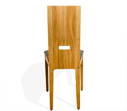 Massivholz Stuhl aus Eiche mit Leder Polsterung I Handwerk I  'Sitwell Capture' - classic country