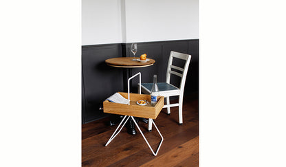 Beistelltisch Emil | L 49 x B 34 x H 72 cm | Eiche geölt | mit Tragegriff
