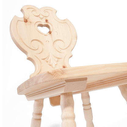 Bauernstuhl aus Zirbenholz - rustikaler Stuhl in Handwerk aus Südtirol 'Sitwell Native'
