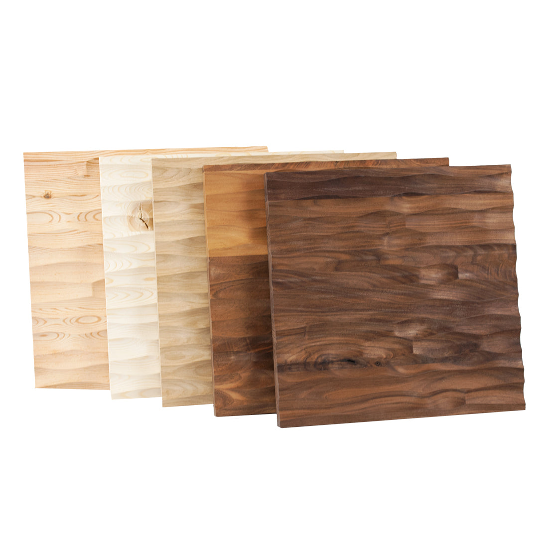 Edles Wandpaneel aus amerikanischem Nussbaum 'Wall of Shine' - 33 x 33 cm