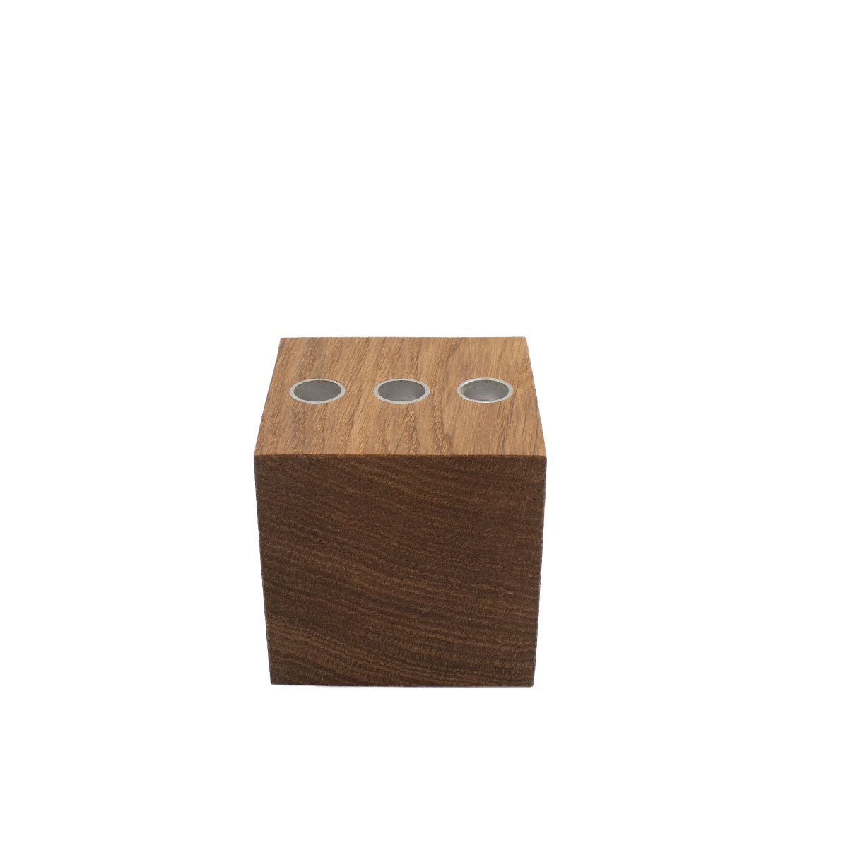 Kerzenwürfel 'Advent und mehr' | 7 x 7 x 7 cm | Eiche dunkel geölt | inkl.10 Christbaumkerzen weiß