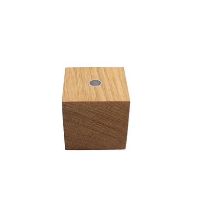 Kerzenwürfel 'Advent und mehr' | 7 x 7 x 7 cm | Eiche hell geölt | inkl.10 Christbaumkerzen weiß