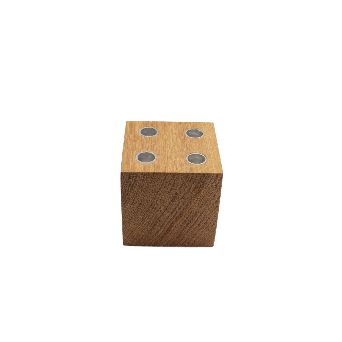 Kerzenwürfel 'Advent und mehr' | 7 x 7 x 7 cm | Eiche hell geölt | inkl.10 Christbaumkerzen weiß