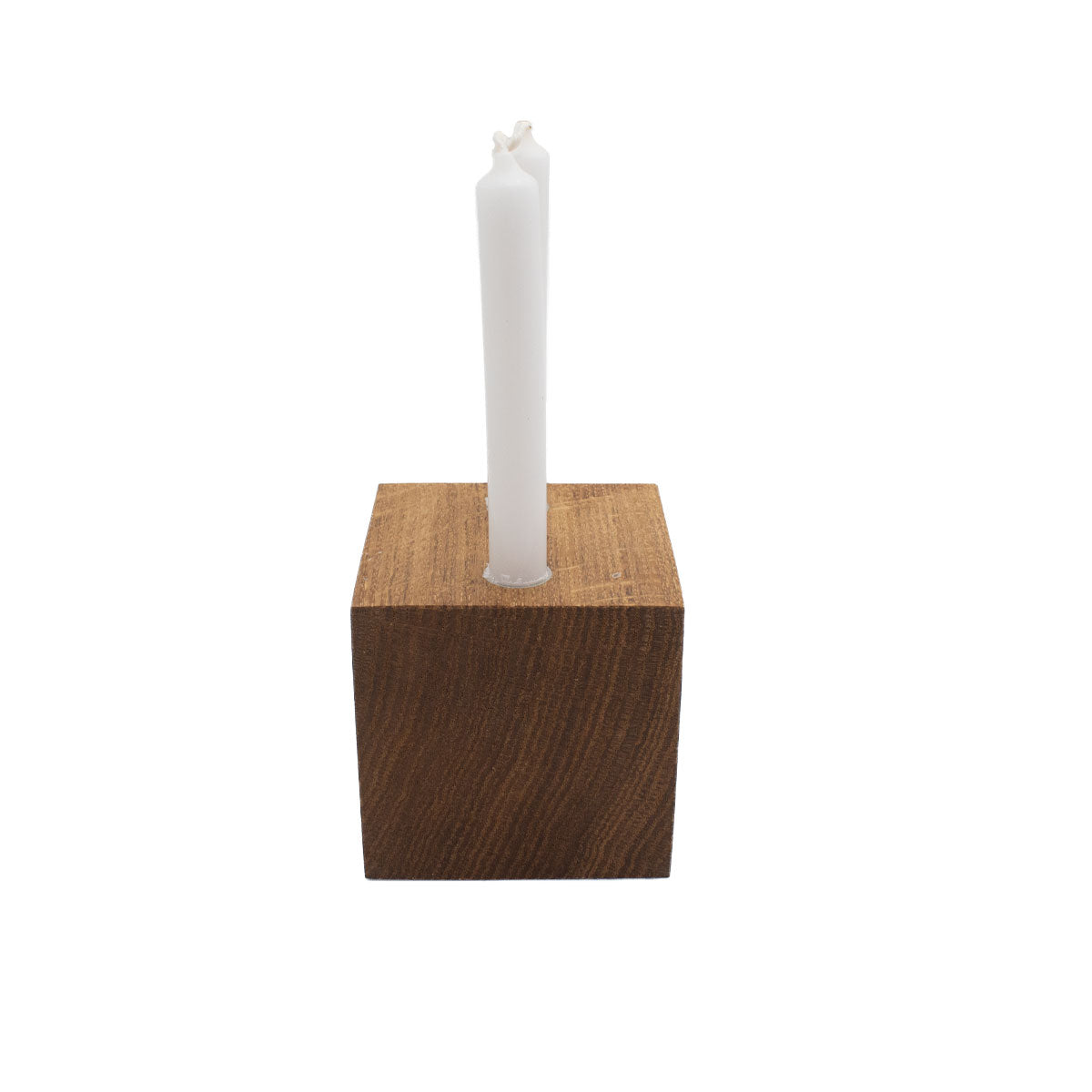 Kerzenwürfel 'Advent und mehr' | 7 x 7 x 7 cm | Eiche hell geölt | inkl.10 Christbaumkerzen weiß