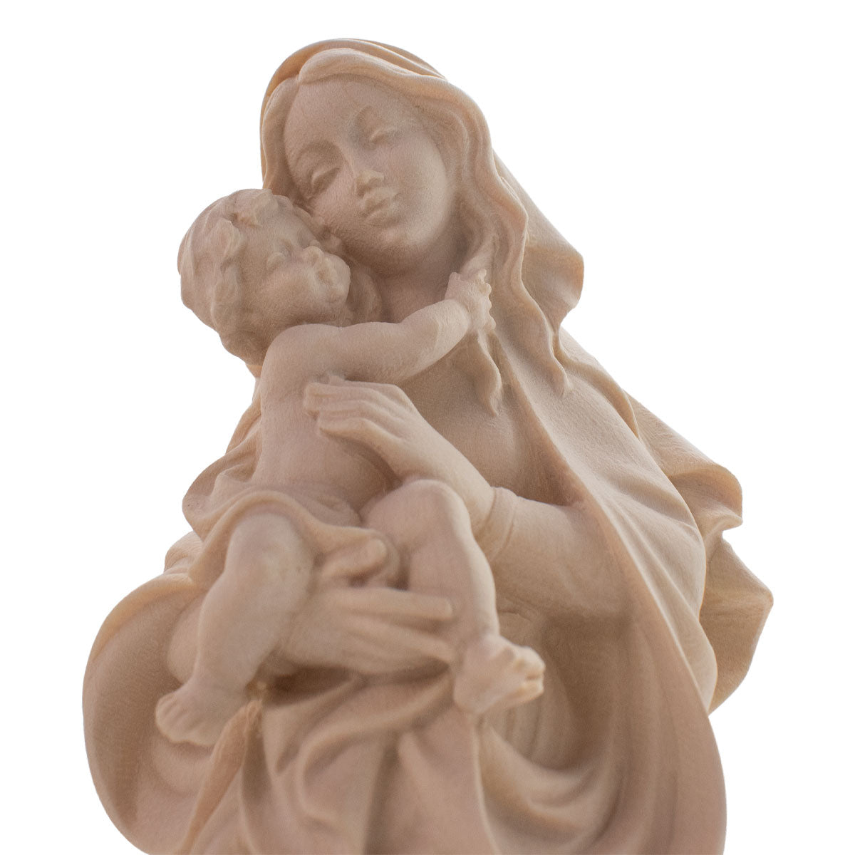 Madonna der Hoffnung mit Kind | Massivholz Figur | Natur | Höhe 10 cm | Made in Südtirol