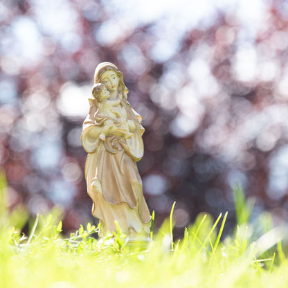 Madonna der Hoffnung mit Kind | Massivholz Figur | Natur | Höhe 6,5 cm | Made in Südtirol