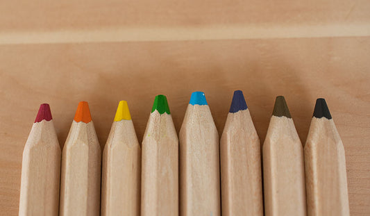 Unlackierte Farbstifte in zwei Größen - 'Color Pencils' extra groß