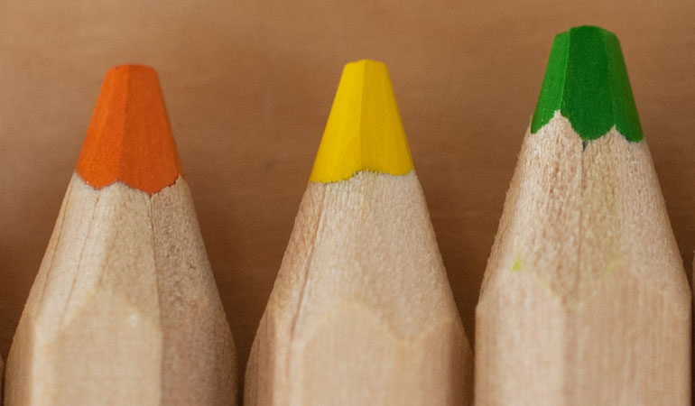 Unlackierte Farbstifte in zwei Größen - 'Color Pencils' extra groß
