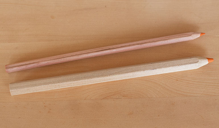 Unlackierte Farbstifte in zwei Größen - 'Color Pencils' extra groß