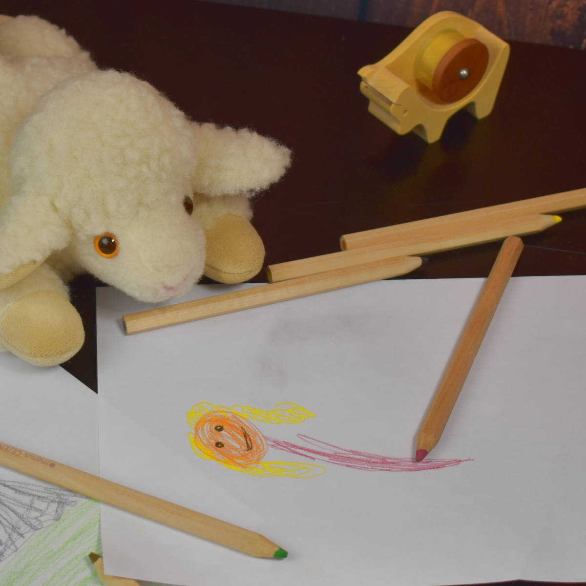 Unlackierte Farbstifte in zwei Größen - 'Color Pencils' extra groß